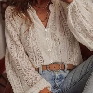 Blusa encaje Albaricoque